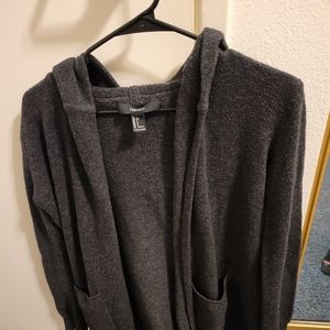 FOREVER21 Long hooded cardigan